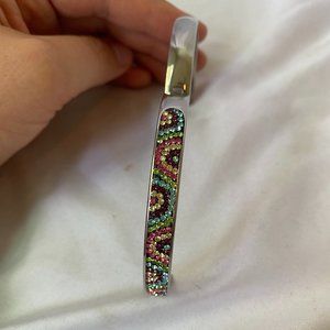 EVERYTHING MUST GO SALE: Rainbow Clasp/Bangle Bracelet; Spring/Pastel Colors